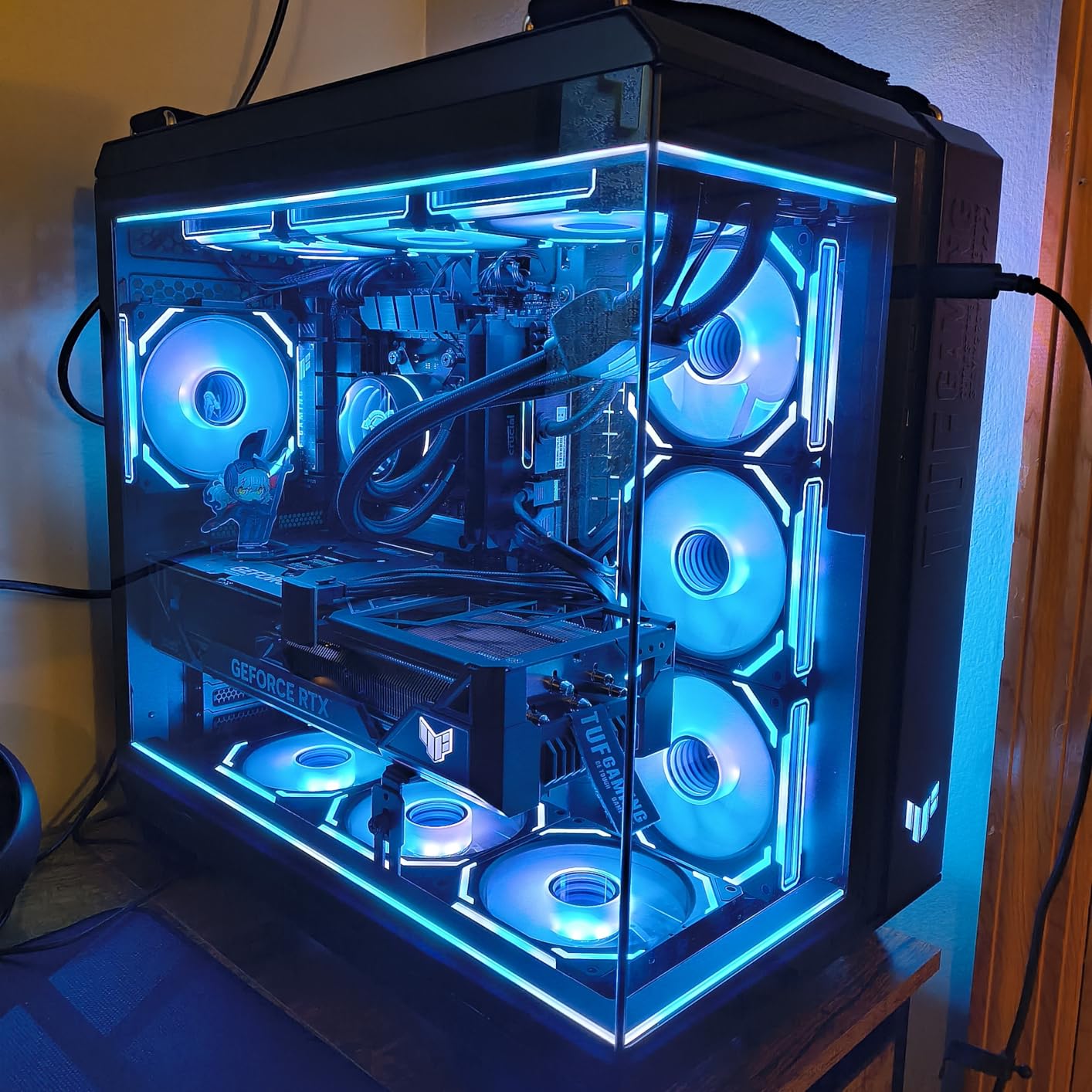 AsiaHorse COSMIQ 120mm PC RGB Fans Computer Case Fans, 5V 3-PIN Connector Daisy Chain PWM Cooling Fan with Controller for Cases CPU Liquid Coolers customer photo 2