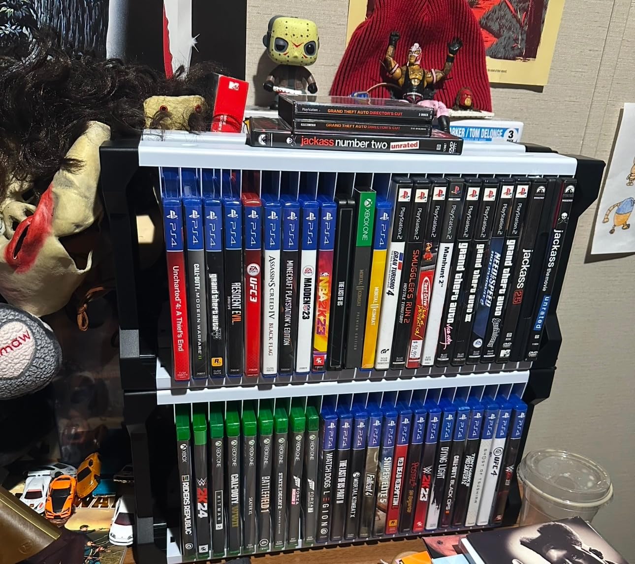 Nargos Video Game Storage Tower for PS5/PS4/PS3/PS2/PSP/Xbox One/Xbox 360 and Xbox Series X/S/Wii/Wii U/Switch/Switch 2 Game Cases, DVD and Blu-Ray Disks Holder Organizer (46 PCS) customer photo 2