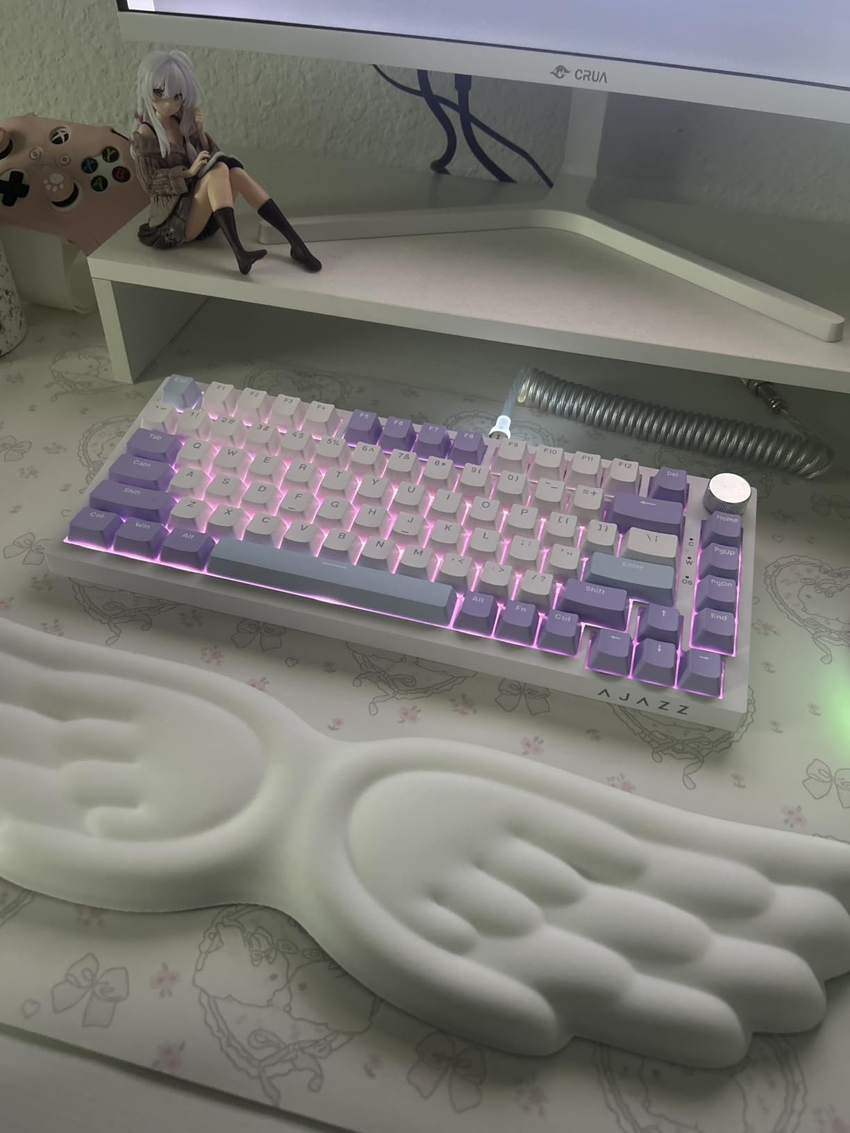 Ajazz AK820 75% Wired Gasket Mechanical Gaming Keyboard with Volume Knob - South Facing LED - PBT Keycaps - Programmable RGB Hot Swap Keyboard customer photo 1