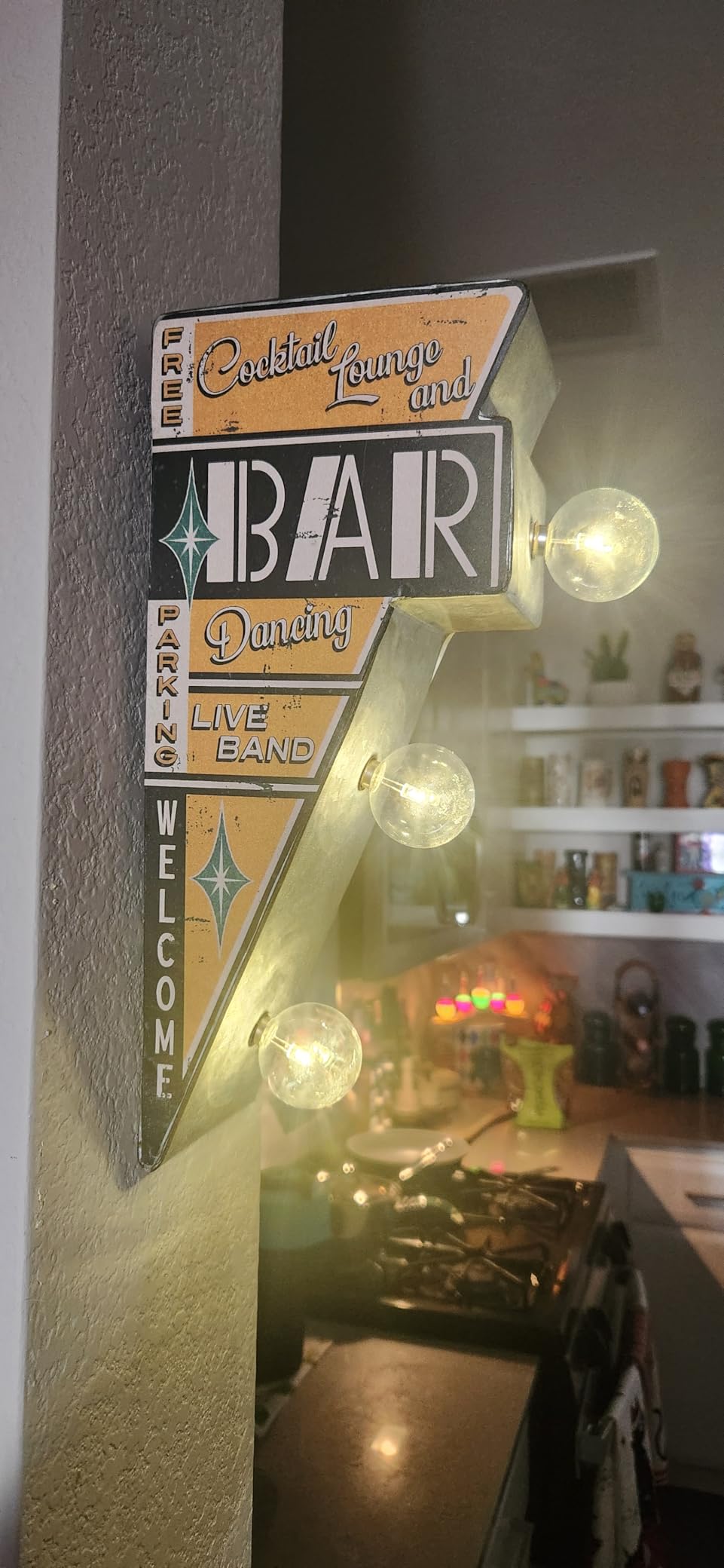 Arcade Double-Sided Marquee Sign With LED Bulbs Vintage Inspired Retro Wall Decor For The Man Cave, Game Room, Arcade, Or Home Bar (12