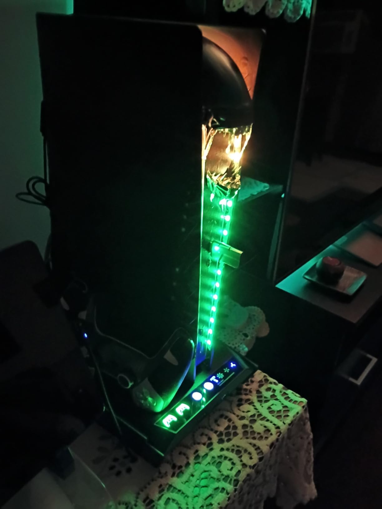 PS5/Slim/Pro Stand for Disc & Digital Console, PS5 Cooling & Charging Station with RGB Lights, PS5 Controller Charger Built-in 3 Level & AUTO Adjustable Fan, PS5/Slim/Pro Accessories Comes 3 USB Ports customer photo 2