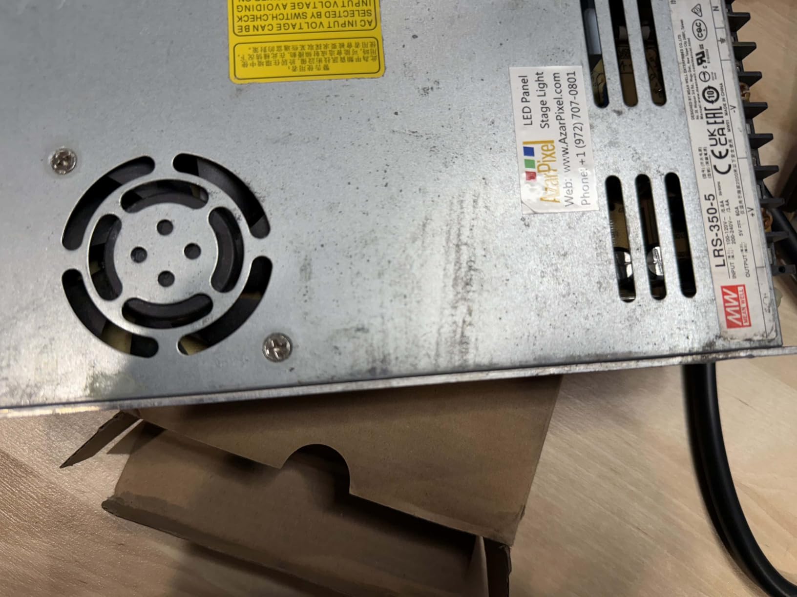 Mean Well LRS-350-5 Enclosed 300W 60A 5V AC/DC Power Supply High Efficiency, Adjustable Output, Cooling Fan, Wide Input Voltage, Comprehensive Protections Ideal for Industrial, LED, A/V Applications customer photo 1