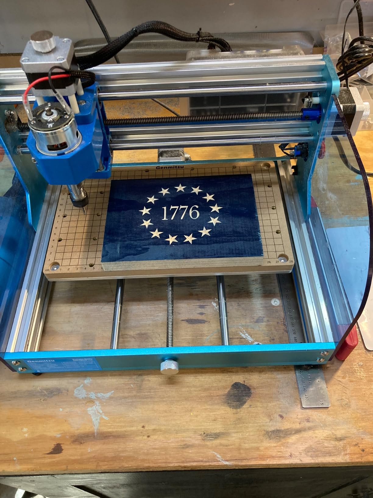 Genmitsu 3018-PROVer V2 CNC Milling Machine, Desktop CNC for Beginner with Limit Switches & Emergency-Stop, Upgraded Z Axis Aluminum Spoilboard customer photo 2