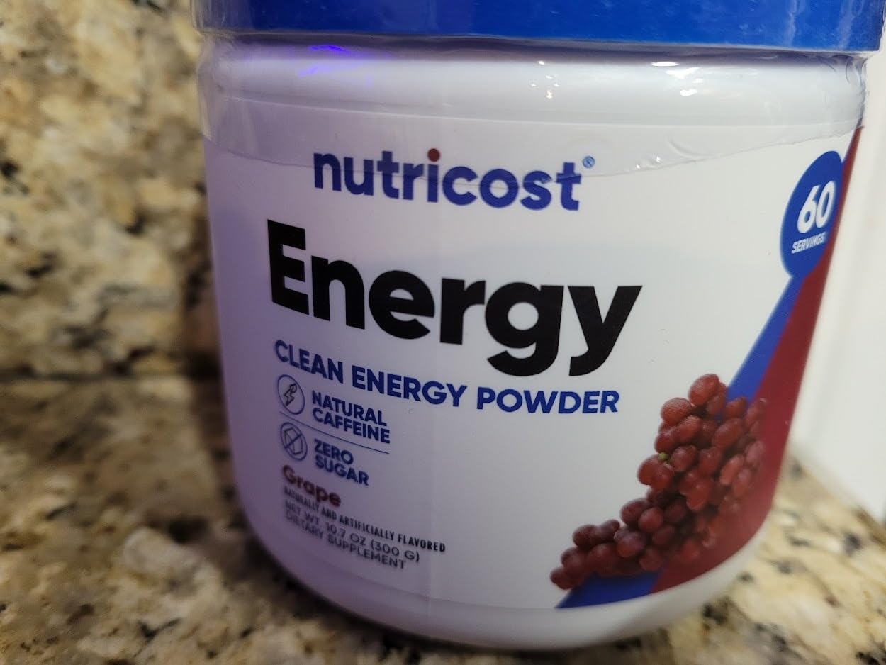 Nutricost Energy Drink Powder (Grape) (60 Servings) - Pre Workout Supplement with Natural Flavors - Non-GMO, Gluten-Free customer photo 1