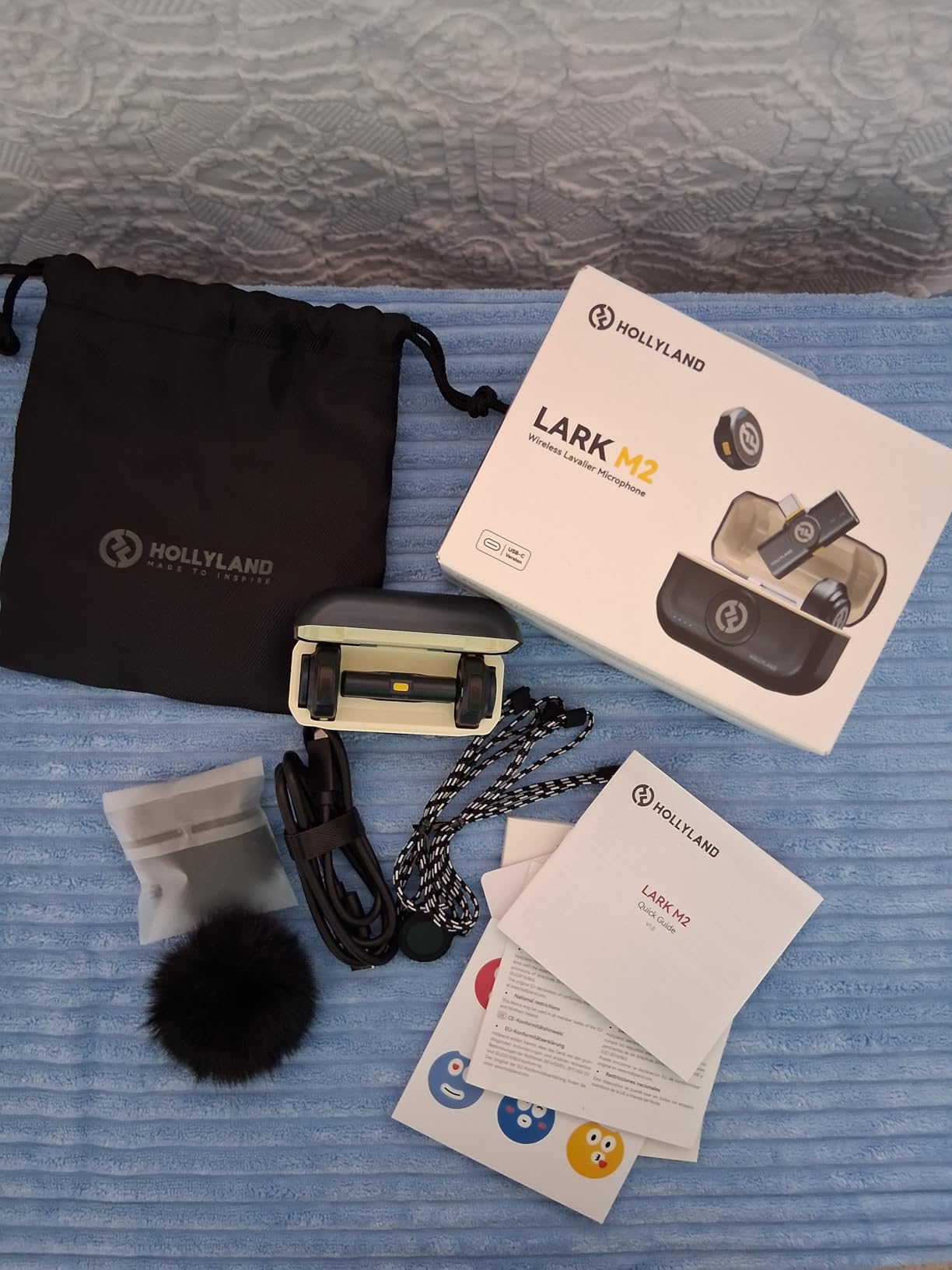 Hollyland Lark M2 Wireless Microphone for iPhone15/16/17&Android, USB C Mini Lapel Microphone Wireless, 1000ft Range, Hi-Fi Audio, Noise Cancellation, 30H Battery for Video Recording, Streaming customer photo 2