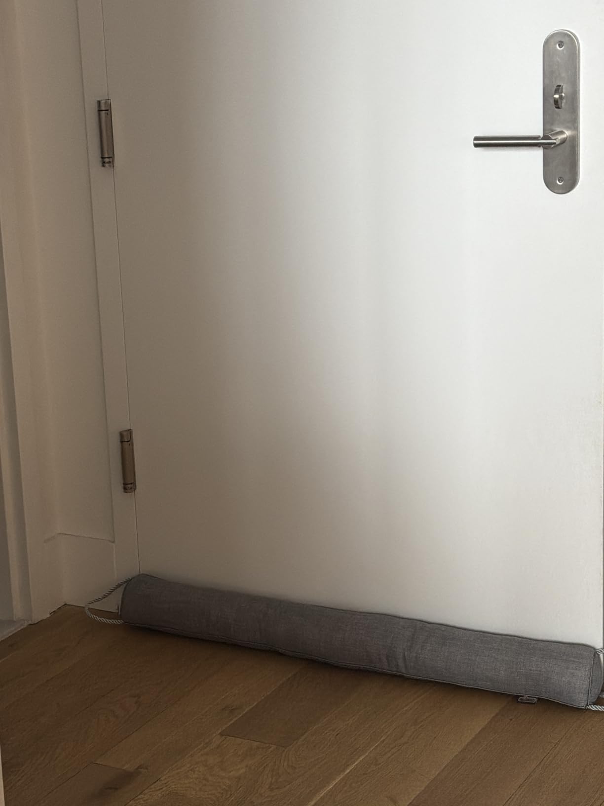GORILLA GRIP Door Draft Stopper for Bottom of Doors, Sweep Weather Stripping Seal Noise, Cold Air Blocker, Soundproofing, Warmth Sealer, Easy Install Gap Filler, Home Essentials, 32 Inch, Gray customer photo 1