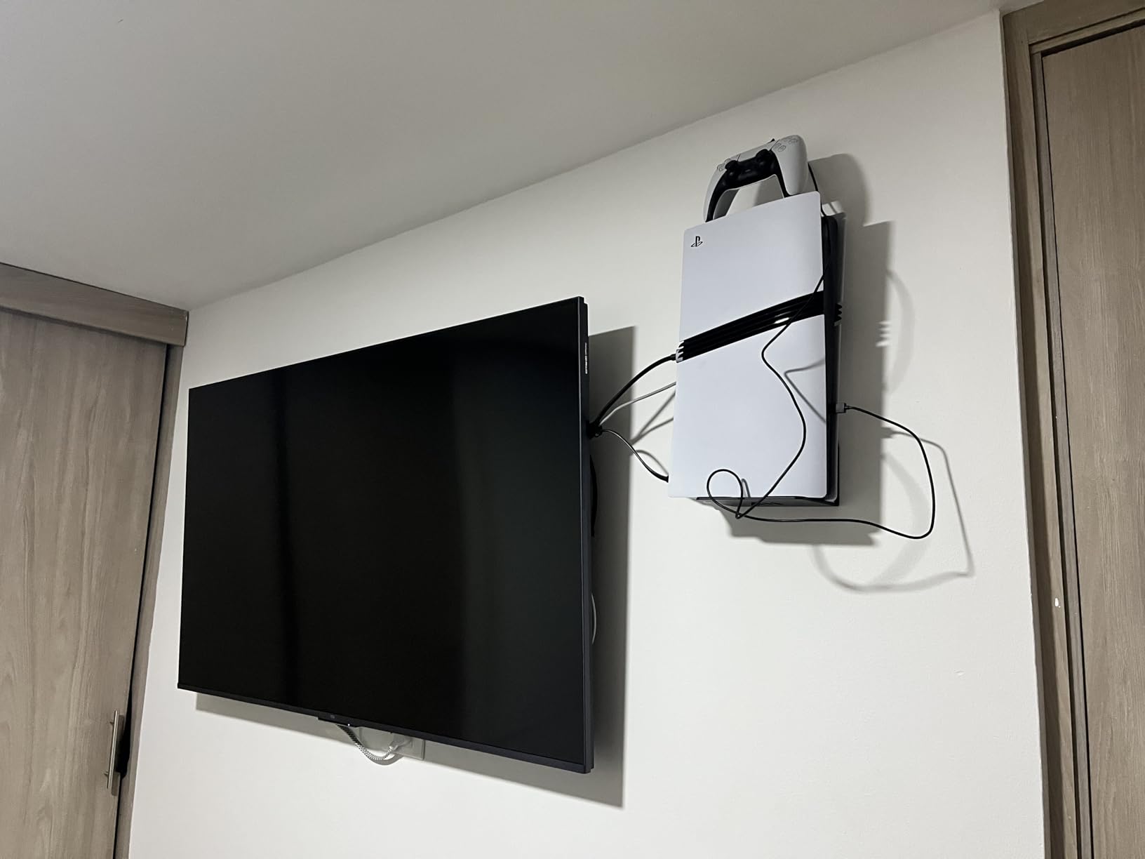 HumanCentric Wall Mount Compatible with PS5 Original, Slim, and Pro Editions, Both Digital and Disc Versions, Metal Bracket Mounting Kit Hides Console or Mount on Wall, Works on Any Side customer photo 2