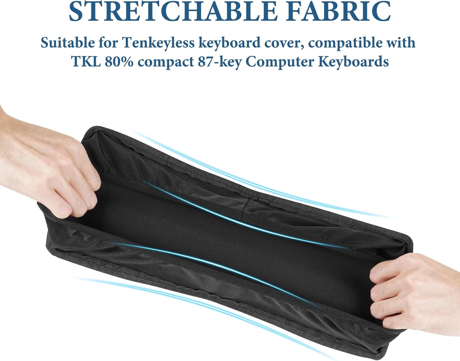 Tenkeyless TKL Keyboard Dust Cover, Soft Silicone Keyboard Cover for 80% 87 Key Computer Mechanical Gaming Keyboard, Compatible with Logitech G915 TKL (Black) customer photo 2