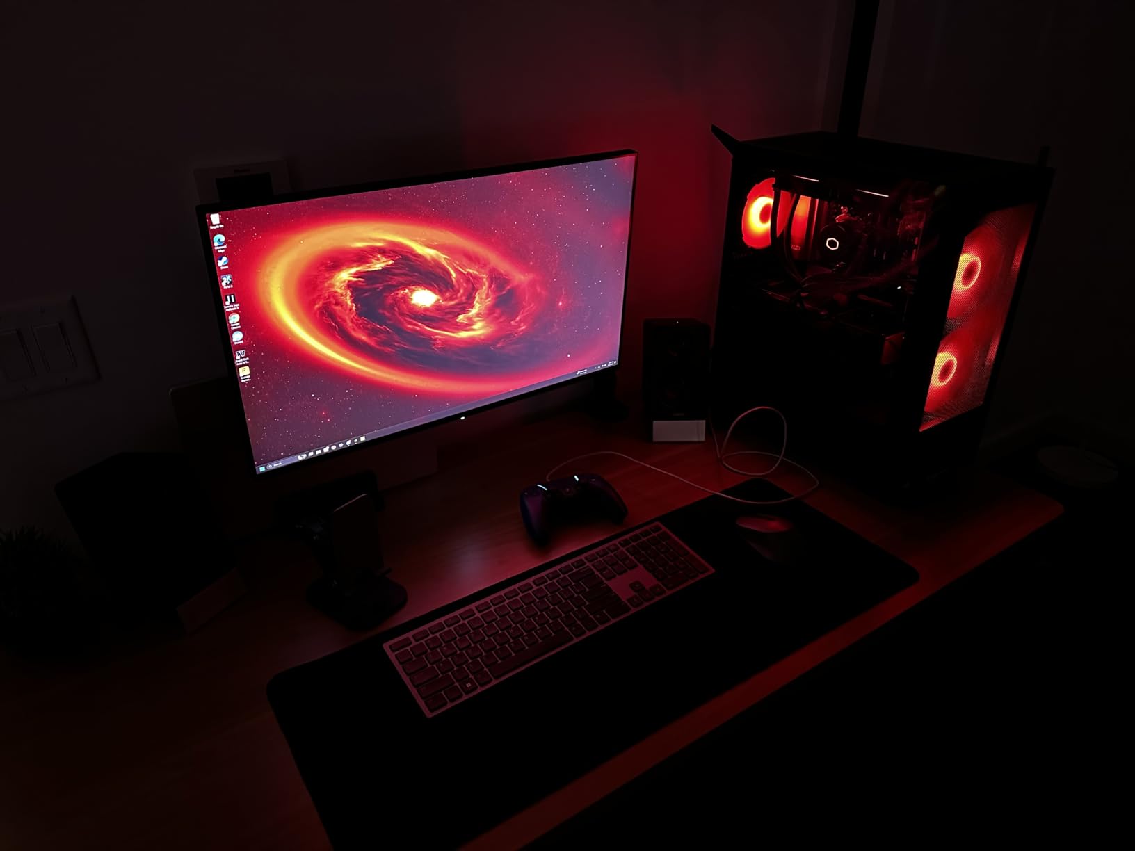 DOUGH Spectrum One 27-Inch Gaming Monitor - 4K HDR, 144Hz Refresh Rate, 1ms Response, IPS Panel, Freesync Premium Pro, USB-C Docking, DisplayPort, HDMI (Eve Spectrum) (Monitor with Stand, Glossy) customer photo 1