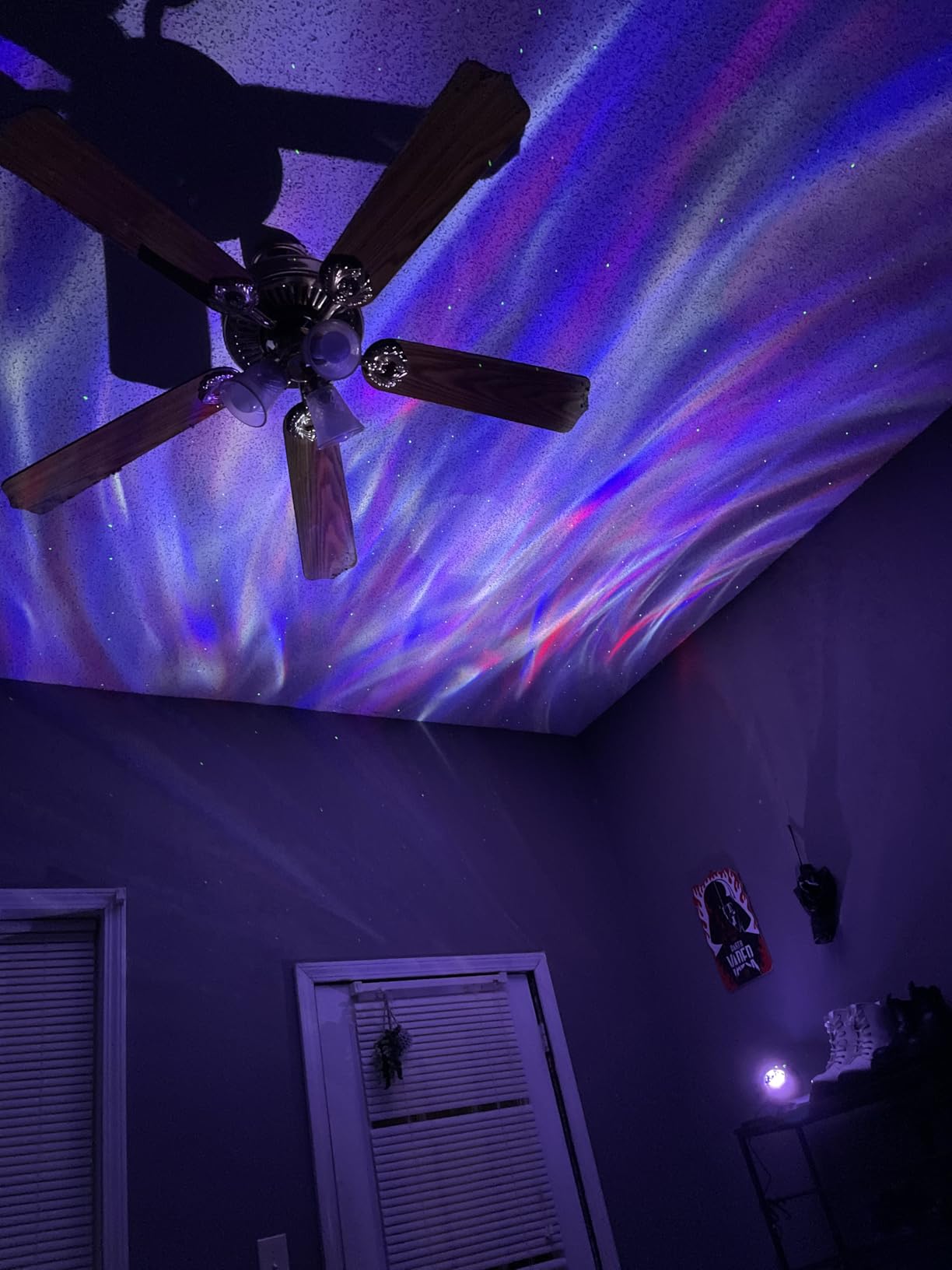 Northern Galaxy Light Projector, 300+ Modes & 5 Films Star Projector, 15 White Noise & Bluetooth Northern Lights Projector, Moon Aurora Light Projector, Gifts Star Lights for Ceiling, Bedroom Decor customer photo 1