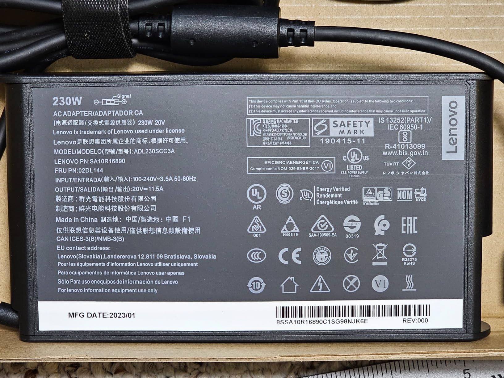 230W Legion 5 Charger Compatible with Lenovo Legion 5 7 5P C7 S7 Y520 Y740 Y730 Y900 Y910 Y920 Y7000P ThinkPad P16 P15 P73 P52 P70 ADL230NLC3A Laptop Power Supply Adapter customer photo 2