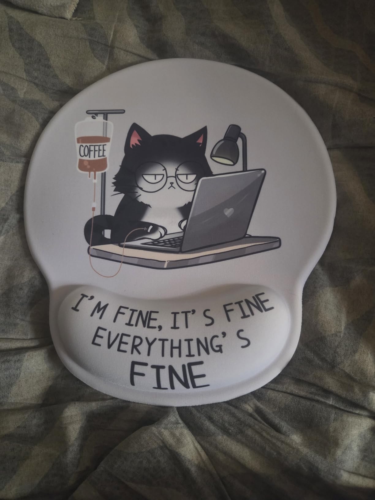 Cat Ergonomic Mouse Pad with Wrist Rest, Gaming Mouse Pad with Wrist Support, Funny Mouse Pads for Desk, Computer Mousepad with Non-Slip Pain Relief PU Base, Cute Office Desk Accessories customer photo 1