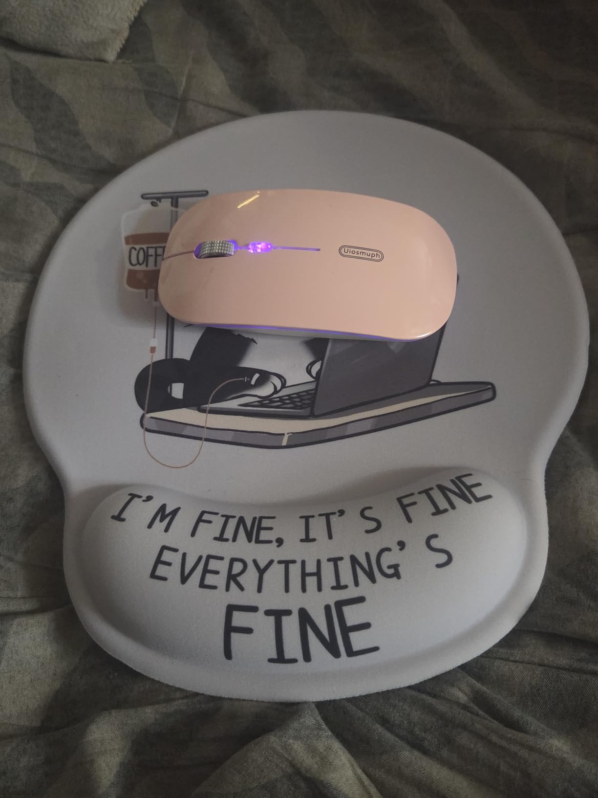 Cat Ergonomic Mouse Pad with Wrist Rest, Gaming Mouse Pad with Wrist Support, Funny Mouse Pads for Desk, Computer Mousepad with Non-Slip Pain Relief PU Base, Cute Office Desk Accessories customer photo 2