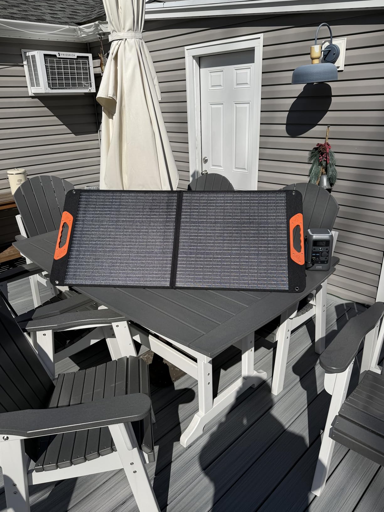 100W Portable Solar Panel with 5-in-1 Cable,23.5% Efficiency Mono Foldable Solar Charger for Jackery 300/Ecoflow River/Anker Solix,IP67 Waterproof Offgrid Power for Camping RV Battery Backup customer photo 1