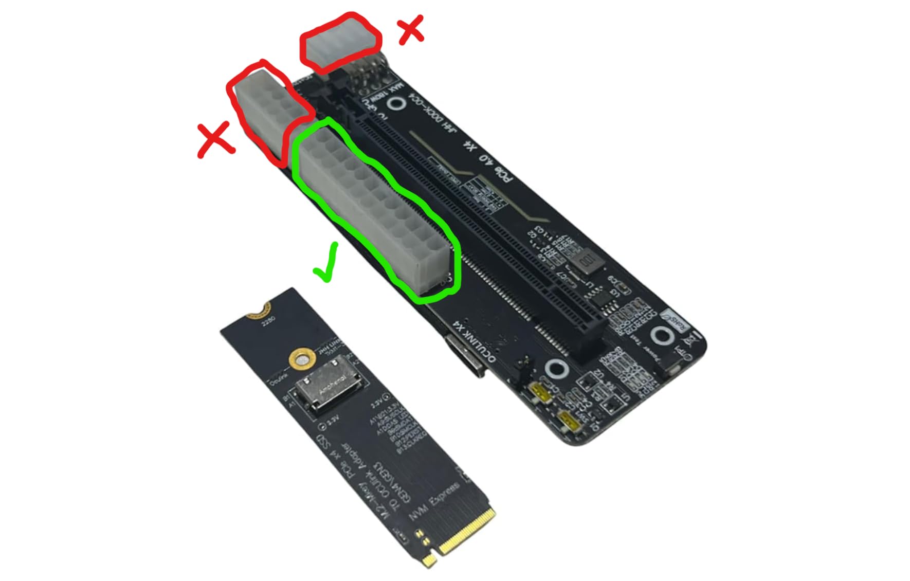 JMT M.2 M-Key to PCIE 4.0X4 External Graphics Card Stand Bracket Compatible with Oculink/M.2 NVMe Laptop eGPU?GDP Handhelds (Dock-OC4) customer photo 1