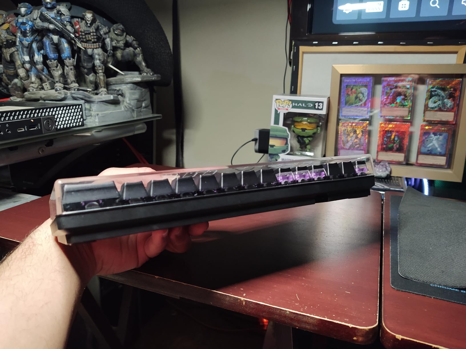 Acrylic Keyboard Dust Cover,98 Keys Transparent Mechanical Keyboard Protective Cover,Compatible with Computer Gaming Keyboards (14.96''x5.31''x0.87'') customer photo 2