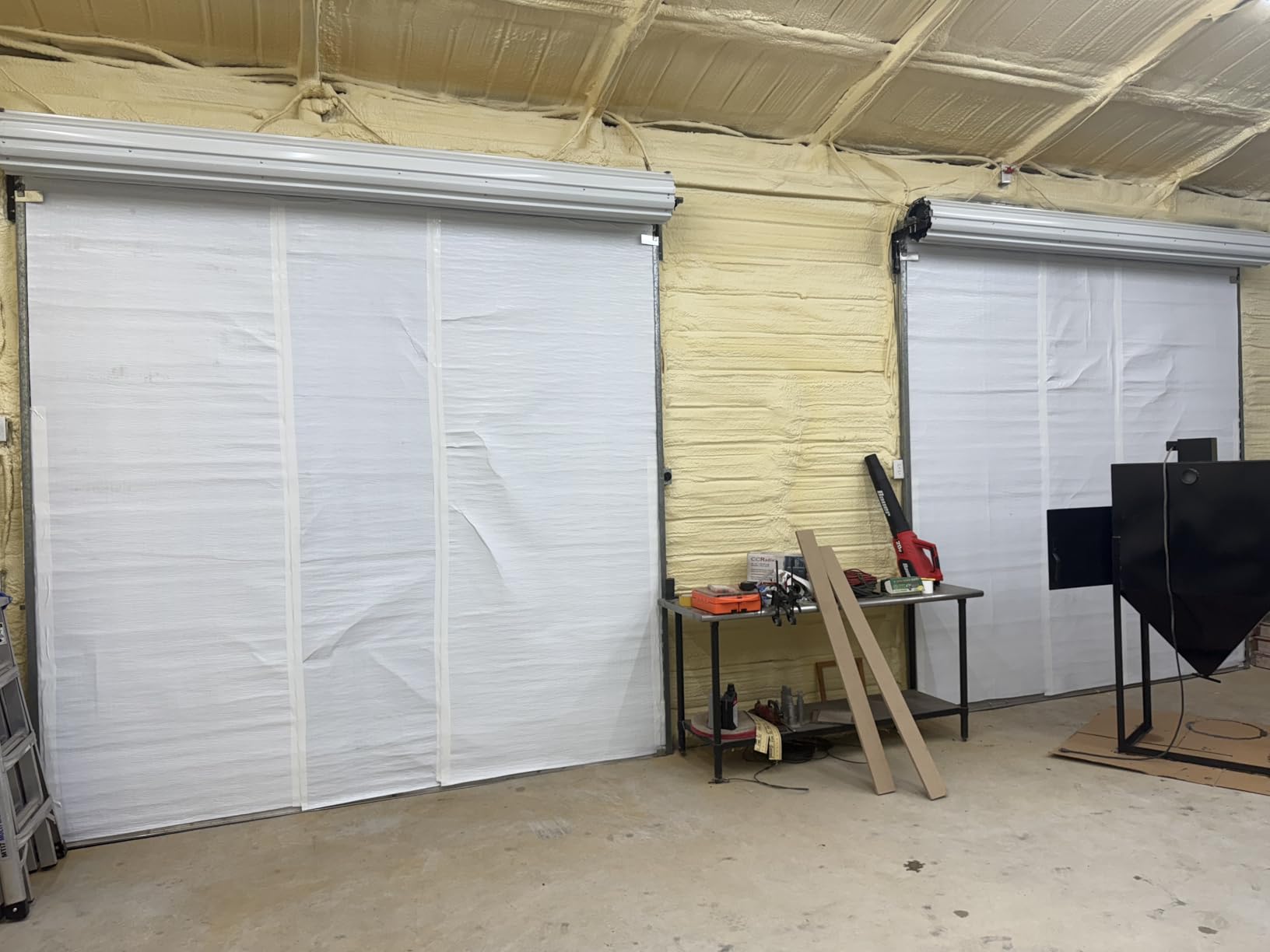 BlueTex Roll Up Garage Door Insulation Kit for Cooling Down Metal Buildings - Easy to Install Complete Insulation for Garage Doors Up to 12'x12' - Covers 150 Sq Ft of Large Single Door customer photo 2