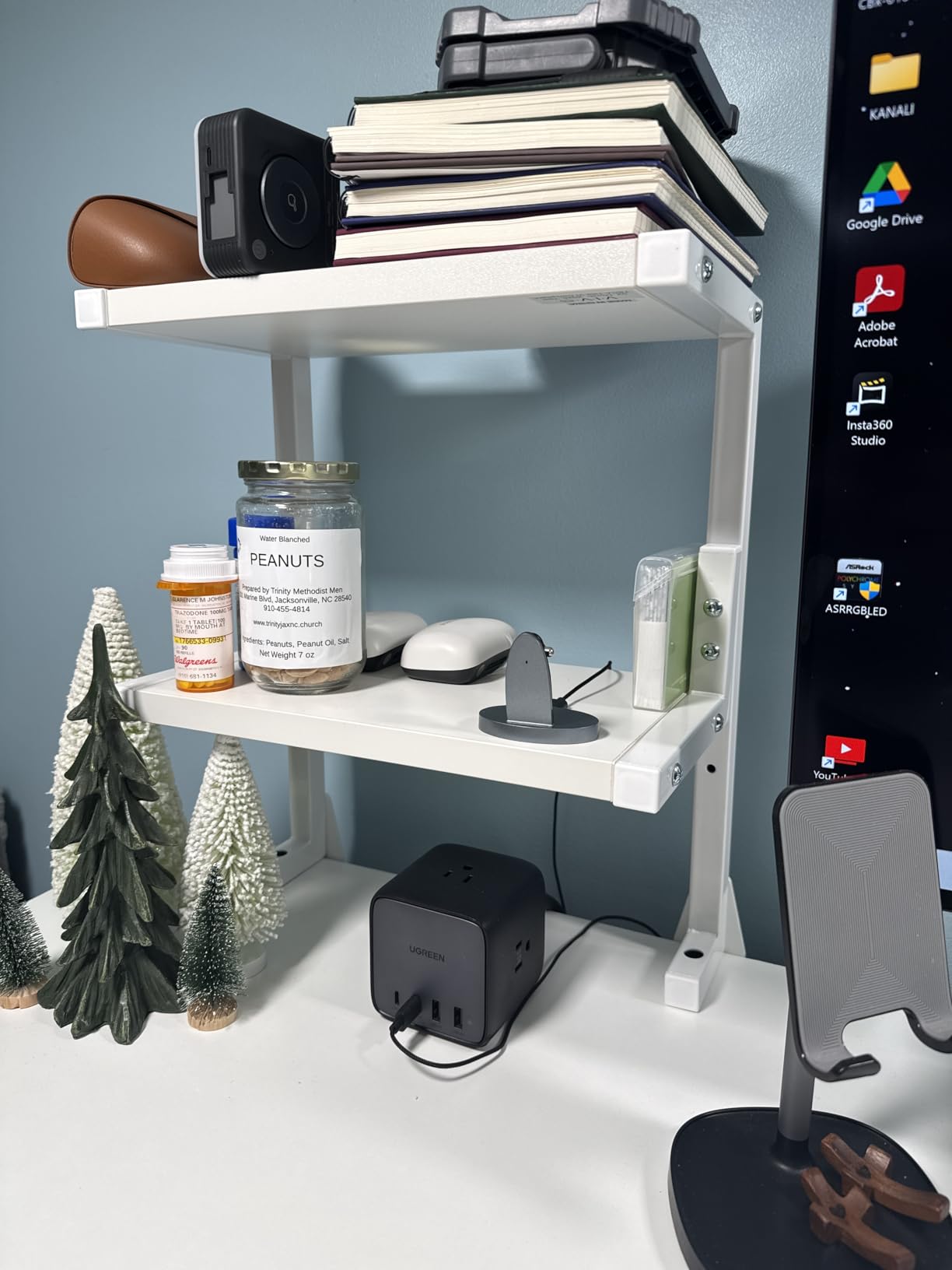 VIVO Clamp-on 24 inch Above or Below Desk 2-Tier Shelving Unit for Table Accessories, Gaming Devices, and More, Storage Tray, Desktop Organizer, Black, STAND-SHELF24C customer photo 2