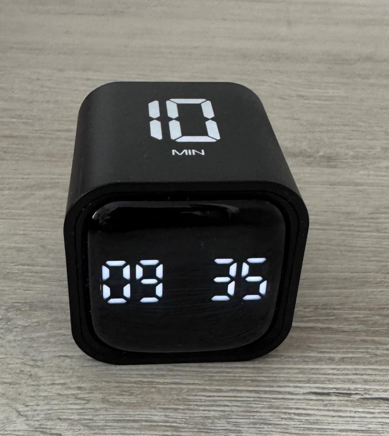 Digital Cube Pomodoro Timer Desk Rechargeable Productivity Timer 5/10/30/60min & Custom Countdown, Vibration & Adjustable Sound Alarm,for Task Work Kitchen ADHD Kids Studying customer photo 1