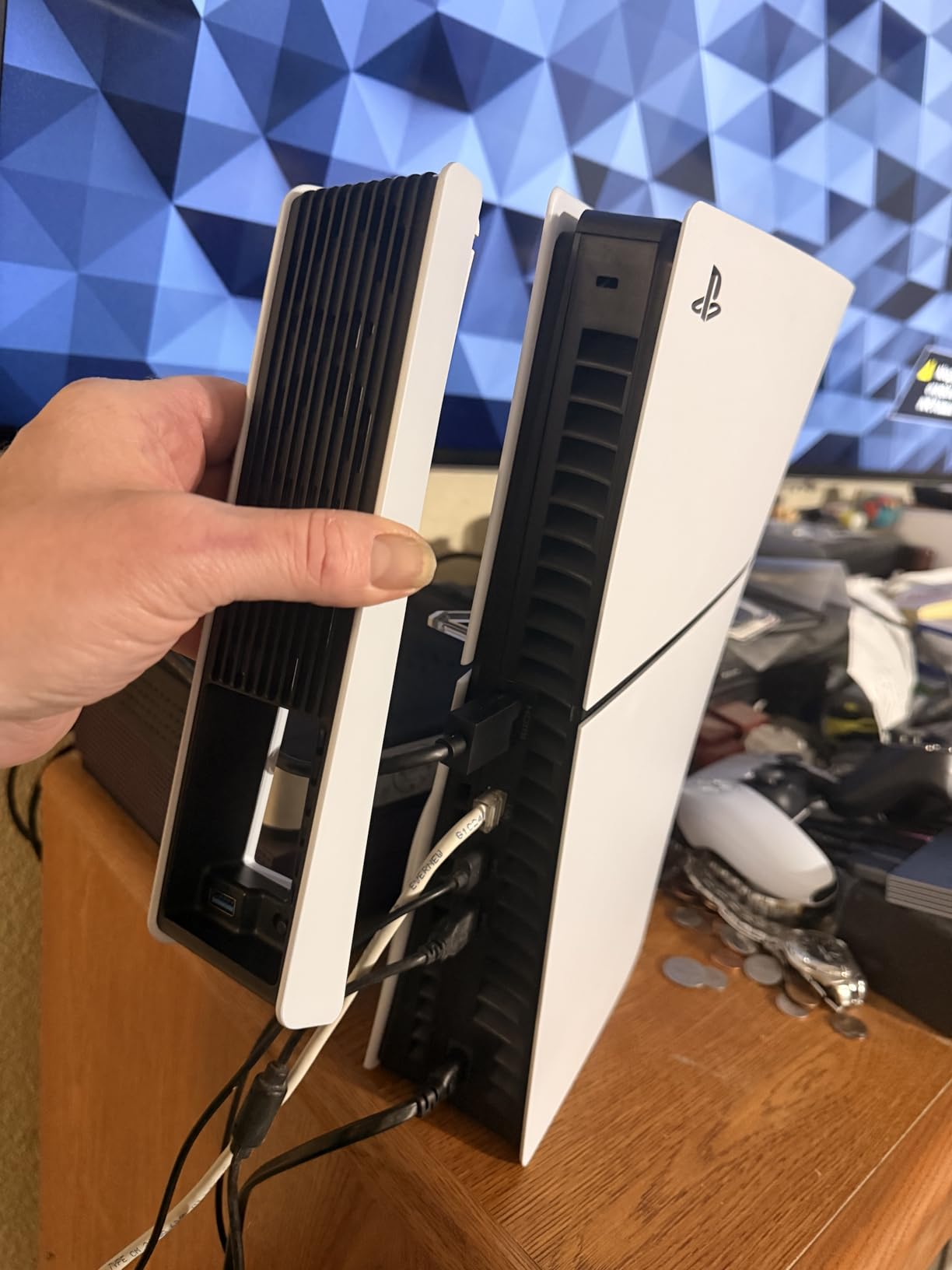 Cooling Fan for PS5 Slim, KIWIHOME Efficient Cooling Accessories with 3 Larger Fans, Adjustable Speed, Auto On/Off, USB3.0 Port & LED, Not for PS5 2020/Pro 2024 customer photo 1