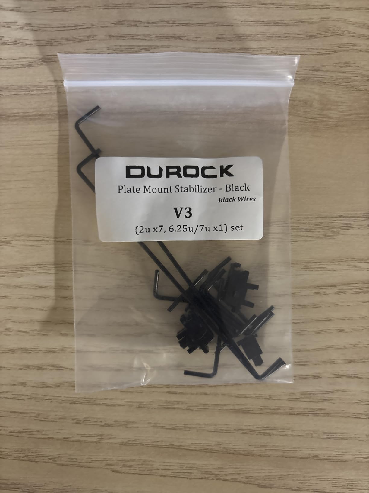DUROCK Plate Mount Stabilizer V3, Innovative Pre-Clipped Stem for Minimum Wire Wobble 2U 6.25U 7U Keyboard Stabilizers (V3 Nero 80% Kit) customer photo 1