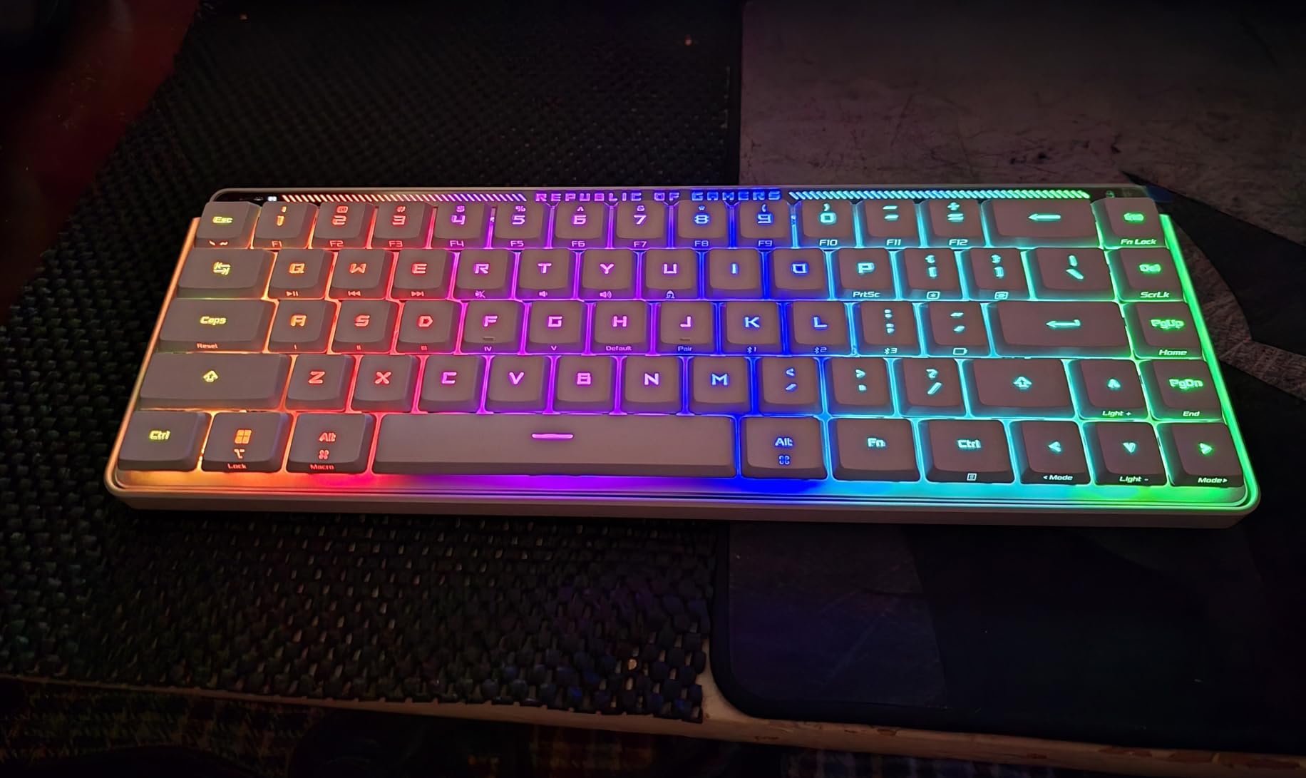 ASUS ROG Falchion RX Low Profile Wireless Gaming Keyboard - 65% Compact TKL, Tri-Mode Connectivity, ROG RX Blue Optical Switches, RGB, Touch Panel, Keyboard Cover customer photo 1