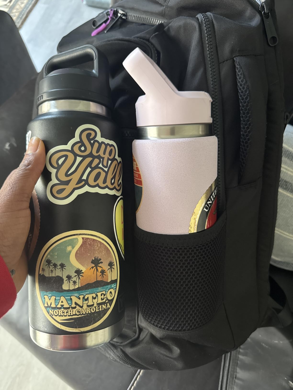 YETI Rambler 26 oz Bottle, Vacuum Insulated, Stainless Steel with Color Matching Straw Cap customer photo 2