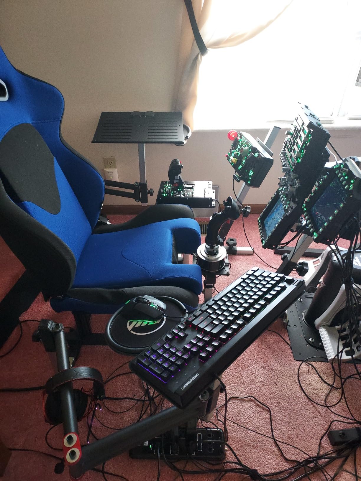 SimFab Articulating Arm with Keyboard or Laptop Tray kit or OpenWheeler Racing and Flight Simulator Cockpits customer photo 1
