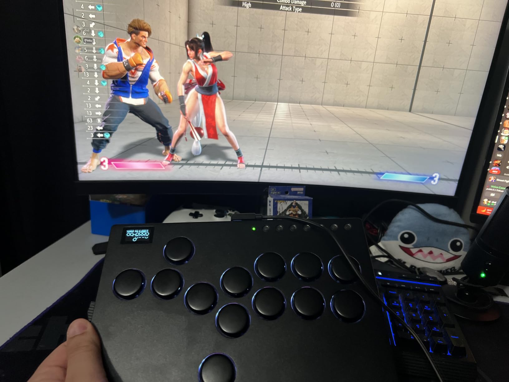 Sehawei Haute42 All Metal Arcade Stick 13Keys All-Button Controller with Custom RGB & Turbo Functions,Arcade Fighting Stick for PC/Ps3/Ps4/Switch/Steam-Supports SOCD customer photo 1