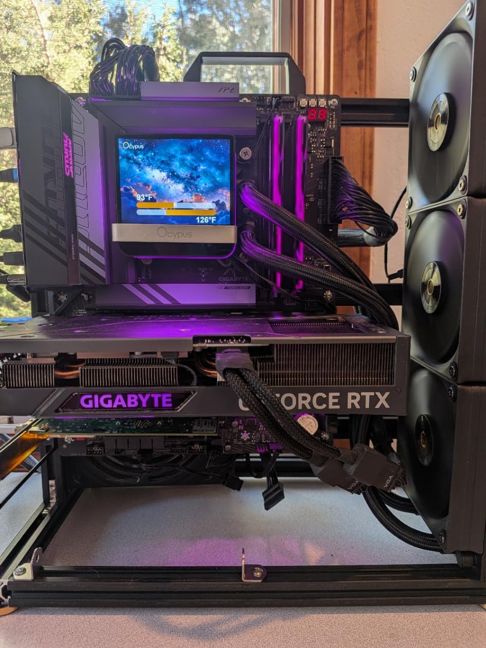 PC Creative Assembly Frame Test Bench, Open Air Frame Case, DIY Computer Motherboard Case Rack, ITX ATX MATX/EATX Open Aluminum Frame Chassis (MATX) customer photo 2