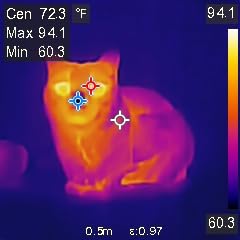 HF96 Thermal Camera with Laser Pointer, Intelligent Scene Detection, Super Resolution 240 x 240, -4°F~1022°F, Thermal Imaging Camera 96 x 96 IR Resolution, 25 HZ Infrared Camera, 11h Runtime customer photo 1