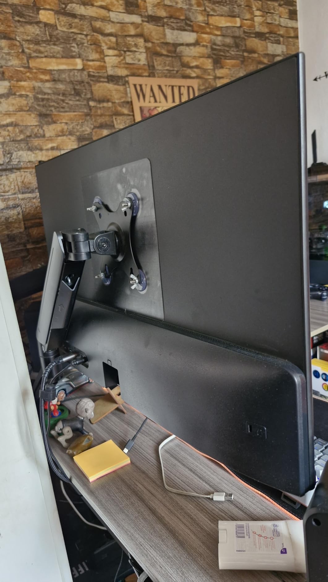 Non VESA Monitor Mount Adapter - 100x100 mm VESA Adaptor Mount for Monitor Without Holes for 24,27,32 inch Flat Panel Monitors Load Capacity 11-22lbs customer photo 2