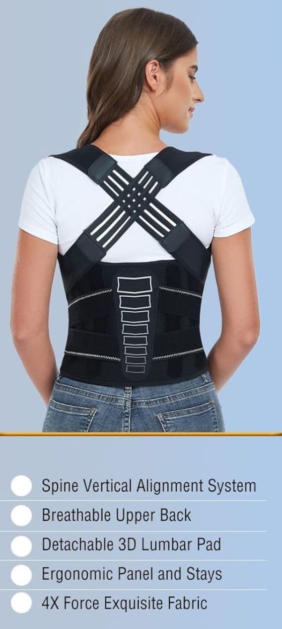 Back Brace Posture Corrector for Women and Men with Spine Vertical Alignment System, Lower Back Pain Relief customer photo 1