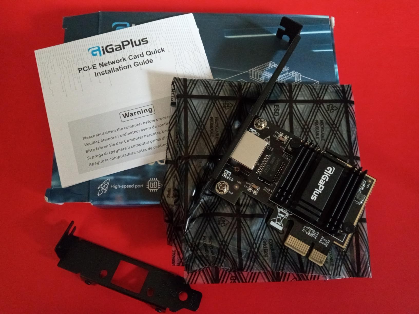 10Gbe PCI-e Network Card, AQC113 Controller, 10G Base-T RJ45 Port NIC Card, GiGaPlus 100/1000/2500/10000Mbps Ethernet Card, 10Gb Ethernet Adapter Support Windows10/11/Windows Server/Linux customer photo 1