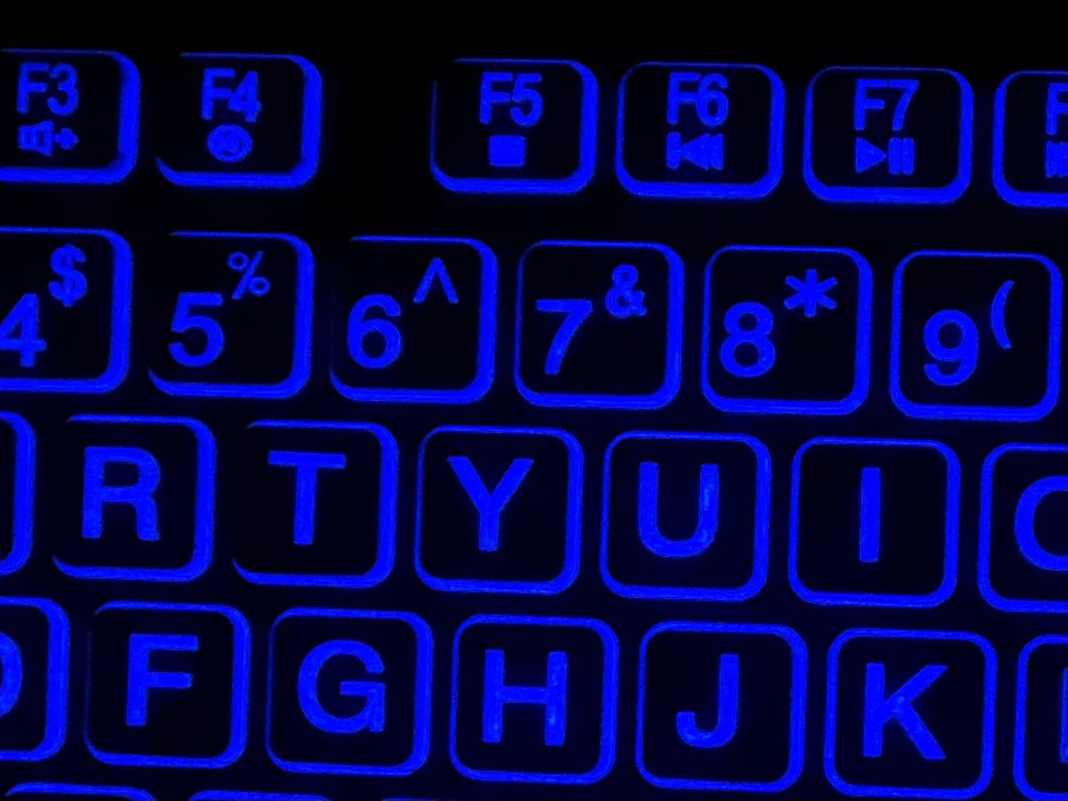 Large Print Keyboard - 7 Interchangeable Backlight Colors, Light Up USB Wired Computer Keyboards, USB Plug-and-Play, Foldable Stands, Corded Full Size Keyboard for Windows, PC, Laptop customer photo 2
