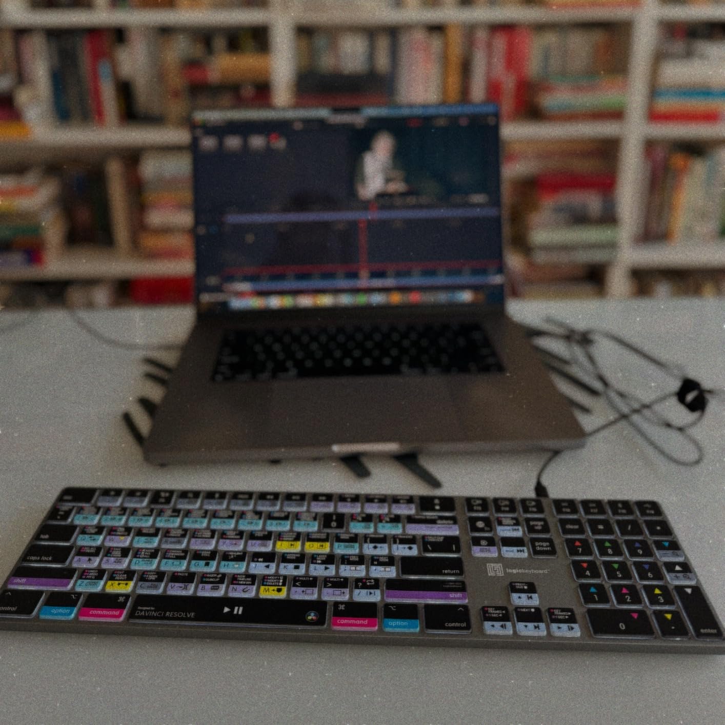 Logickeyboard Wireless Backlit 'Titan' Designed for Editing in Blackmagic's DaVinci Resolve customer photo 1