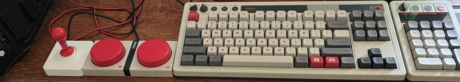 8BitDo Retro Mechanical Keyboard, Bluetooth/2.4G/USB-C Hot Swappable Gaming Keyboard with 87 Keys, Dual Super Buttons and Super Stick for Windows and Android - C64 Edition customer photo 1
