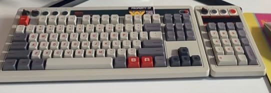 8BitDo Retro Mechanical Keyboard, Bluetooth/2.4G/USB-C Hot Swappable Gaming Keyboard with 87 Keys, Dual Super Buttons and Super Stick for Windows and Android - C64 Edition customer photo 2