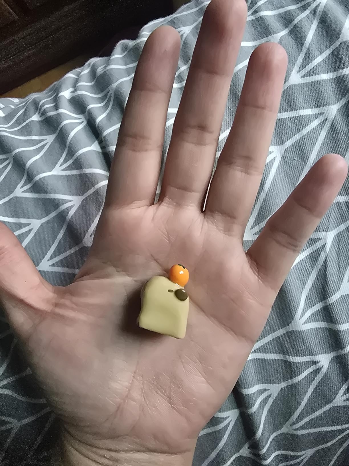 Cartoon Capybara Keycap,Custom 3D Handmade Clay Artisan ESC Keycap,Cute Keycaps Personalized Replacement Key Caps for Cherry MX Mechanical Gaming Keyboard (Orange Capybara) customer photo 2