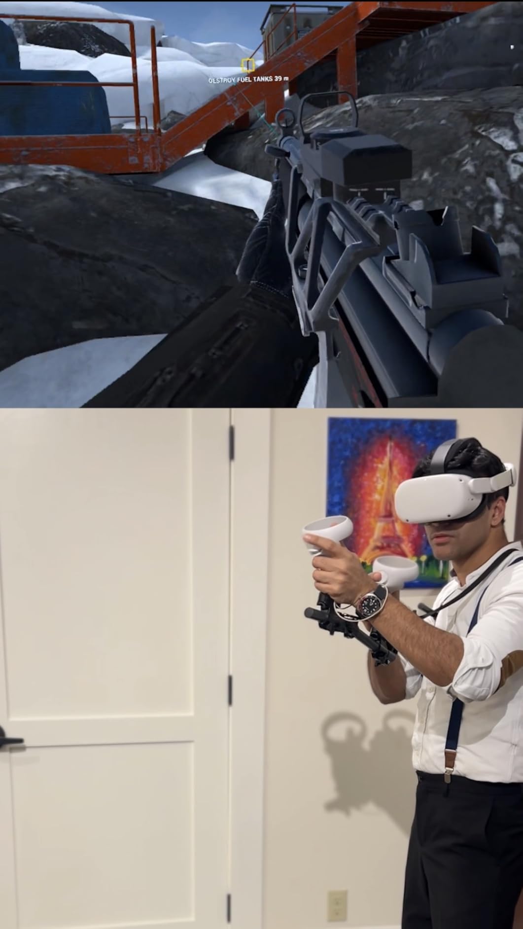 Gun Stock for Quest 2, Compatible with VR Quest2 Controller Grips for Enhance Stability and Control Magnetic Stock Rifle Adapter (Black for Quest2) customer photo 1
