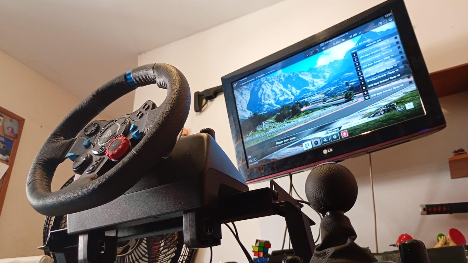 Racing Wheel Stand, Height Adjustable Steering Wheel Stand Racing Simulator Cockpit for Logitech G920 G29 G923 G27 G25, Thrustmaster T300RS TX F458 T500RS T150 Xbox PS4 PS5 PC customer photo 1