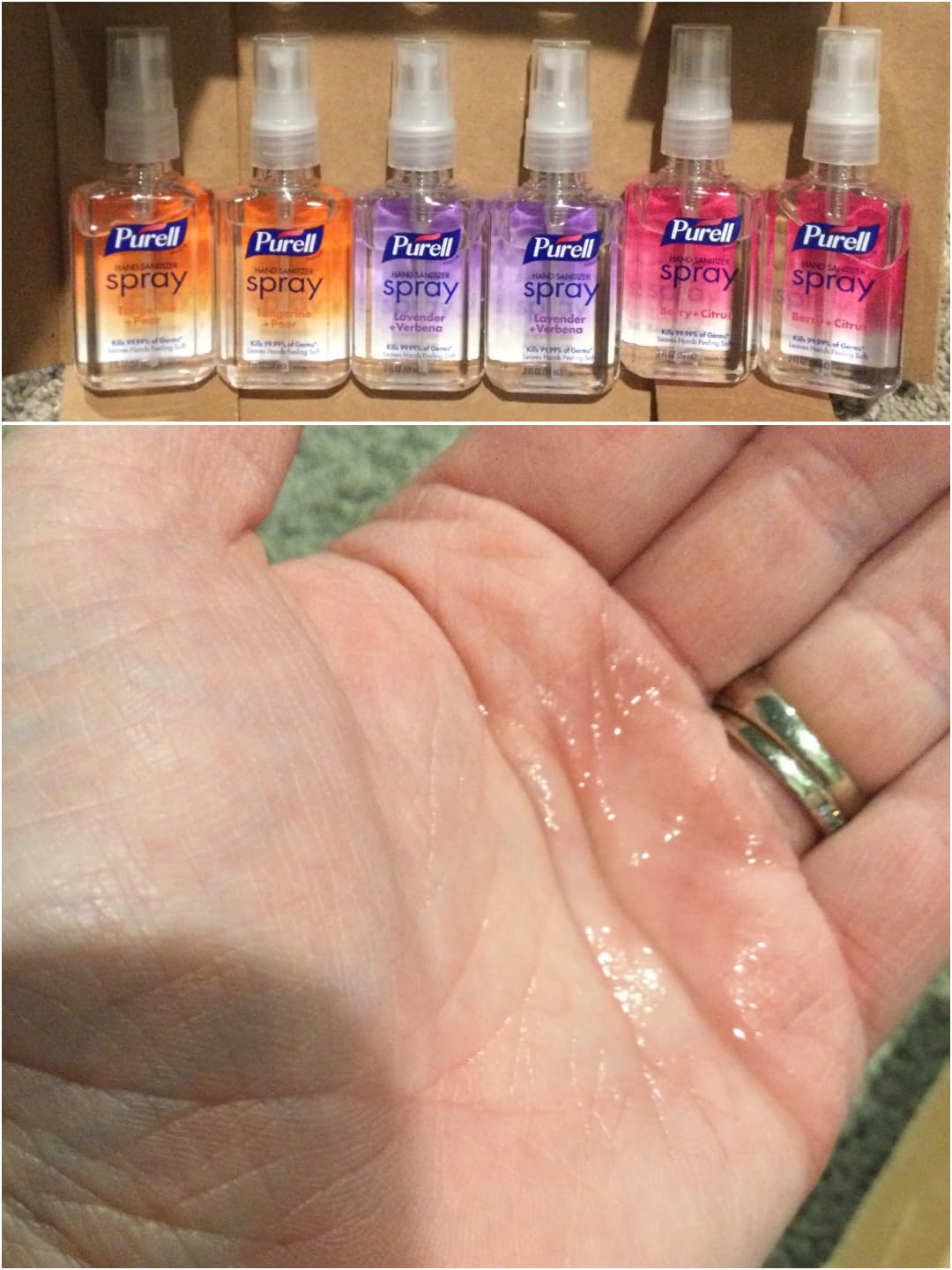 PURELL Advanced Hand Sanitizer Spray, Unscented, 2 fl oz Travel-Size Spray Bottle (Pack of 6) - 2023-04-EC customer photo 2
