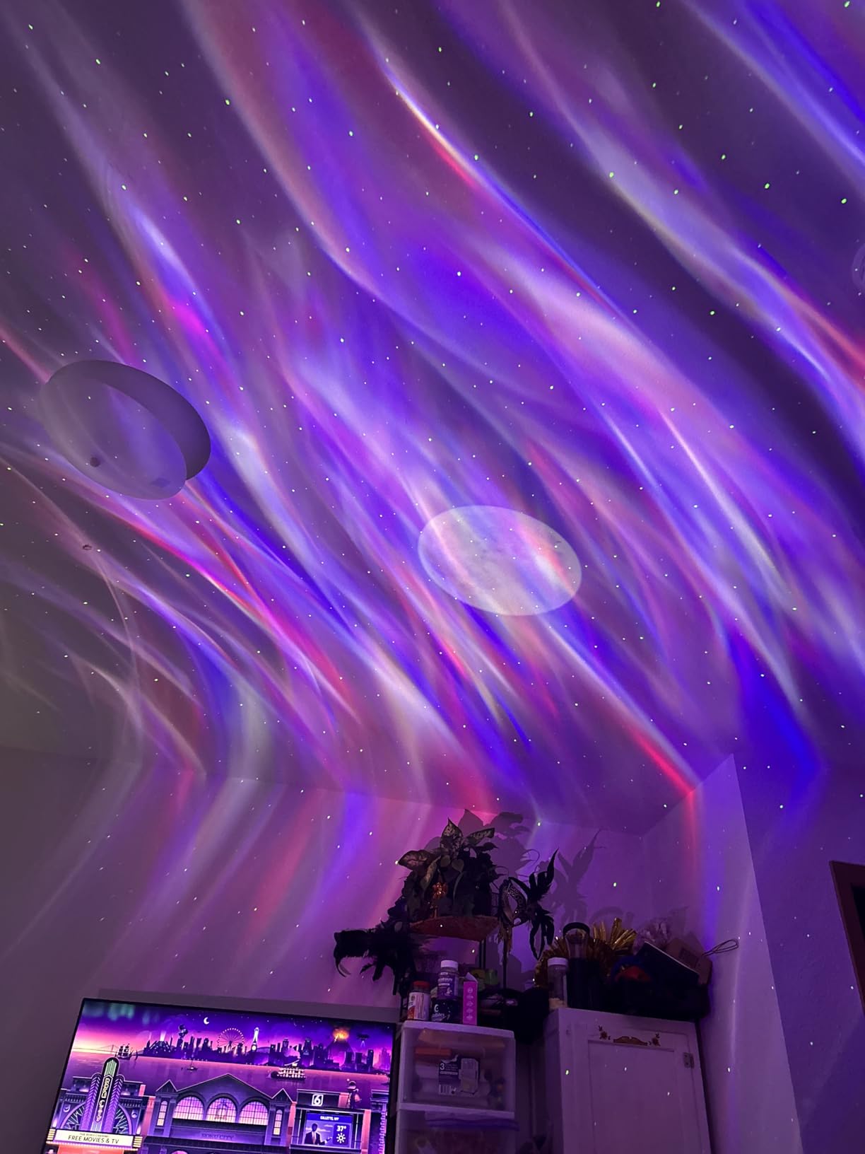 Northern Lights Projector Birthday Gifts for Him Galaxy Projector for Bedroom, 300+ Colors Modes Aurora Light, 15 White Noise & Bluetooth Star Projector Galaxy Lights, Remote Ambient, Gifts for Boy customer photo 1