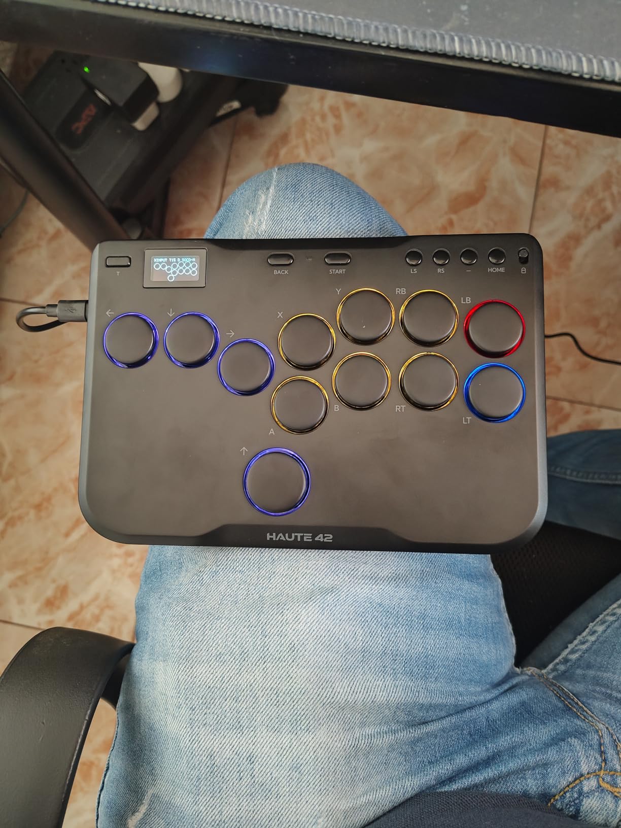 JZW-Shop Haute42 Arcade Stick P12, All-Button Arcade Controller for Switch, PC, PS4, PS3, Steam Deck, Arcade Fight Stick with Turbo & Custom RGB, Supports Hot-Swap & SOCD (P12) customer photo 1