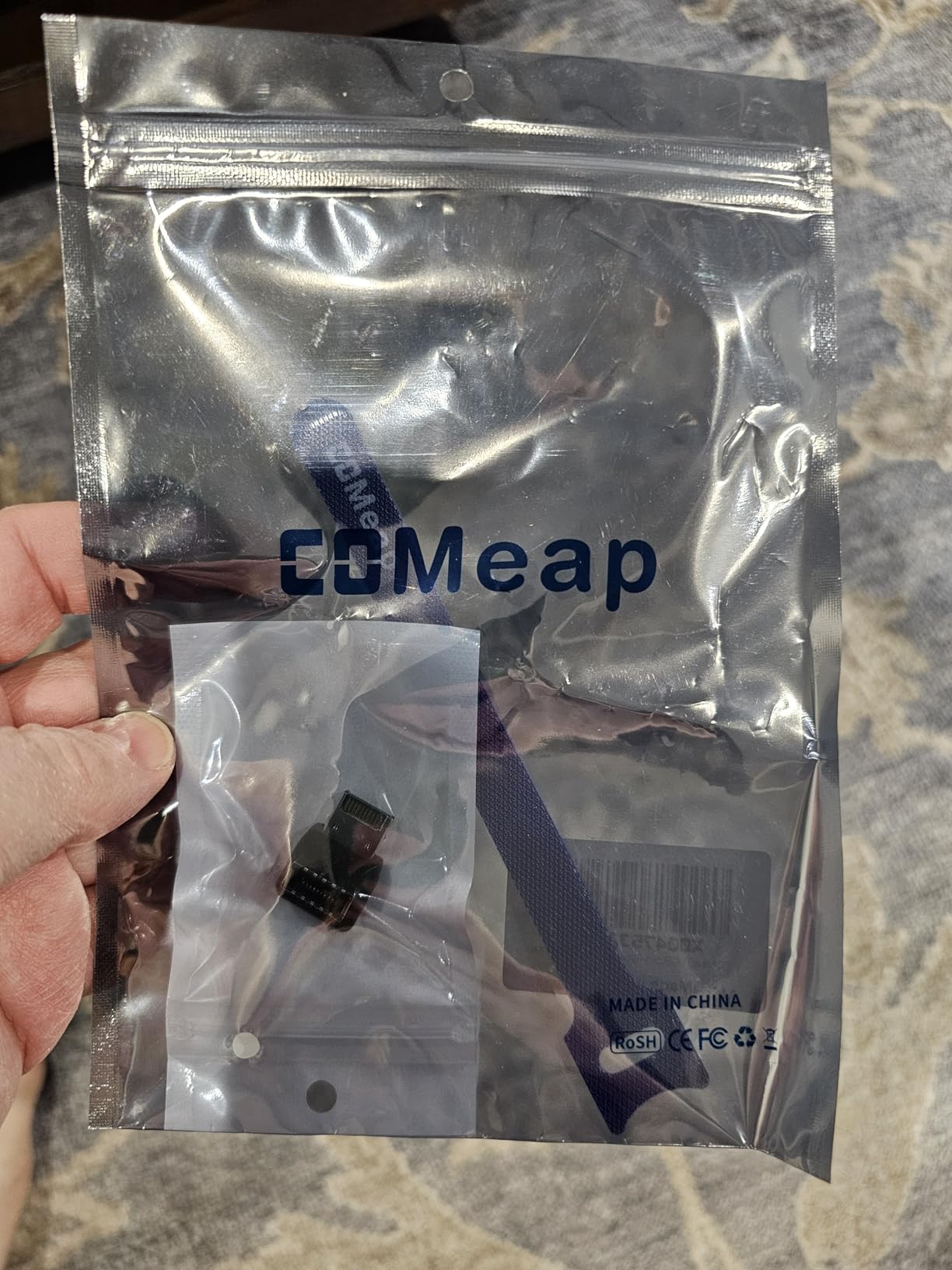 COMeap USB C Motherboard Adapter,USB 3.2 Type E 90 Degree Front Panel Internal Connector Header Converter for Motherboard Black C customer photo 2