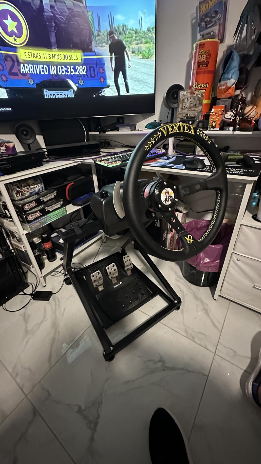 XRhinorth Racing Wheel Stand Steering Wheel Stand Racing Simulator Cockpit Support for Logitech G29 G920 G923 G27 G25 Thrustmaster T248 T300 TS-PC TS-XW T500 T500RS T300RS TX for Xbox PS4 PS5 PC customer photo 1