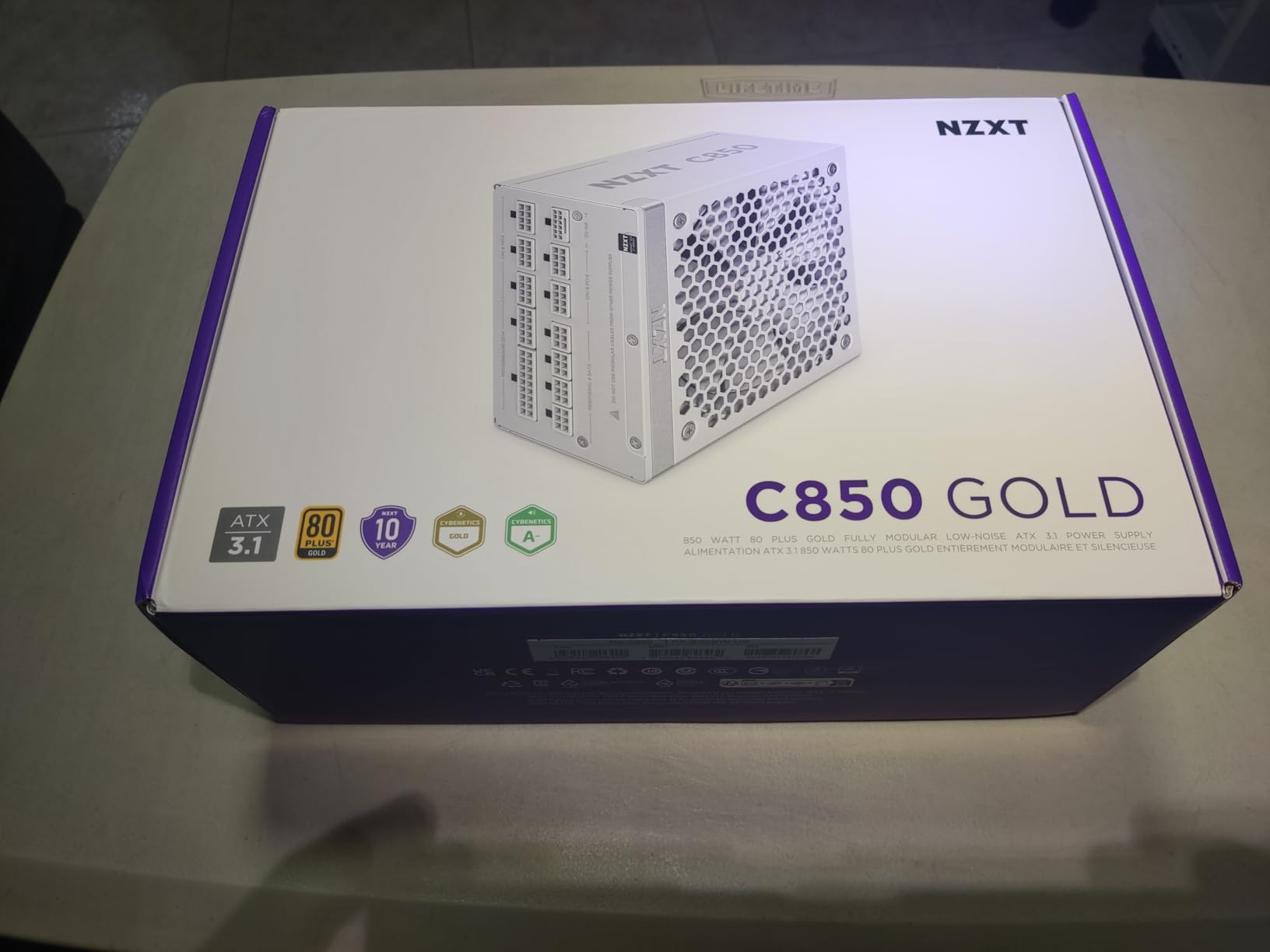 C850 Gold ATX 3.1 - Fully Modular Low-Noise PC Gaming Power Supply - 850 Watts - 80 Plus Gold - 12V-2x6 Connector - Zero Fan Mode - 100% Japanese Capacitors - Black customer photo 1