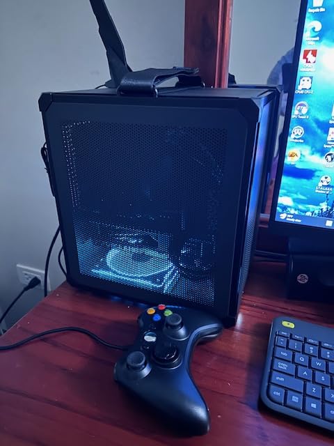 JONSBO C6-ITX Black Mini ITX Handled Mesh PC Case, Simple Compact Desktop Chassis, SP MB mini-ITX/Mini-DTX, ATX Power Bite (L140mm Max.), 170mm Tower Cooler,Tool-Free Open SFF Case, Black customer photo 1