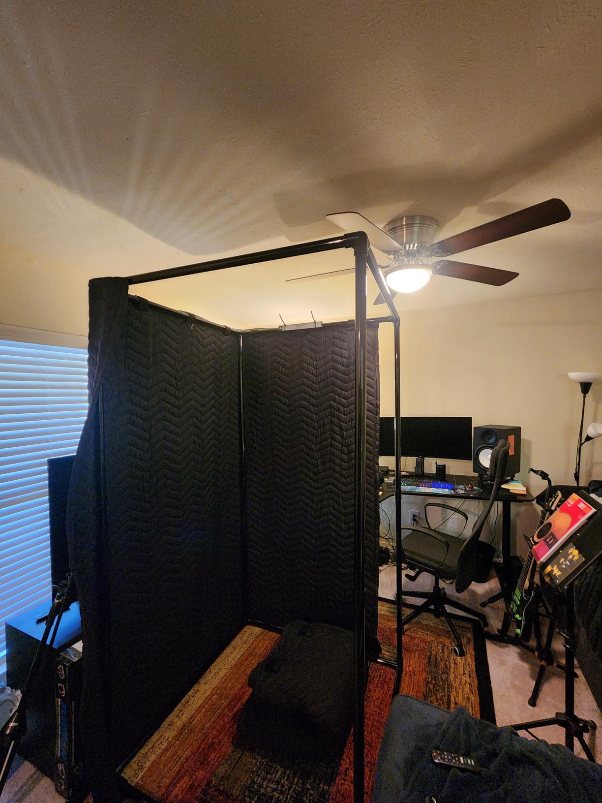 Portable Vocal Booth for Home Studio, Echo-Free Recording Booth for Voice Over, Podcast & Singing, 360° Reverb Isolation with Acoustic Blankets for Studio-Grade Sound customer photo 2
