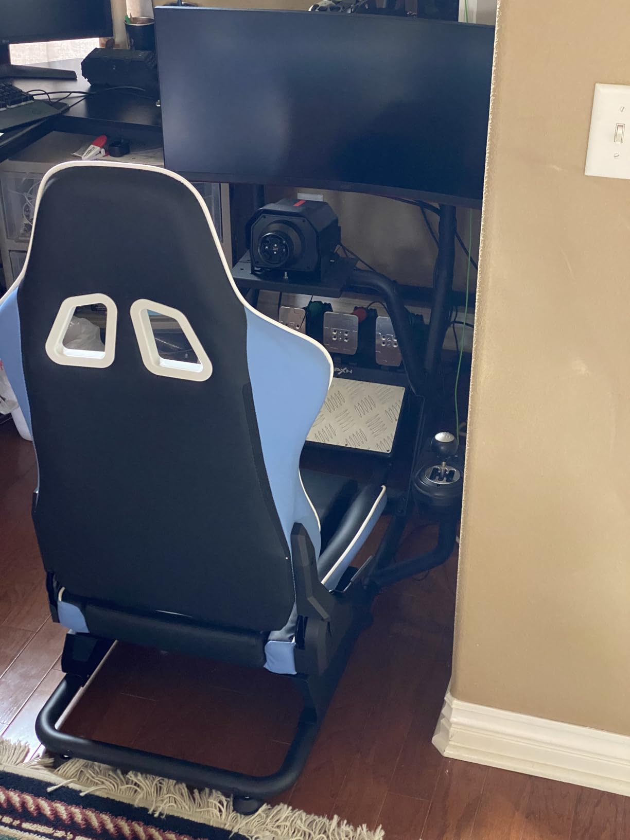 ARES WING Racing Simulator Cockpit with Monitor Mount and Seat, Formula and GT Sim Racing Cockpit Compatible with Fanatec, Thrustmaster, Logitech, Moza Racing Games on PS5, PS4, Xbox and PC customer photo 1